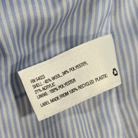 GAP Academy Blazer Royal Blue Diagonal Stripe Pockets Academia Career Preppy - Picture 8 of 12